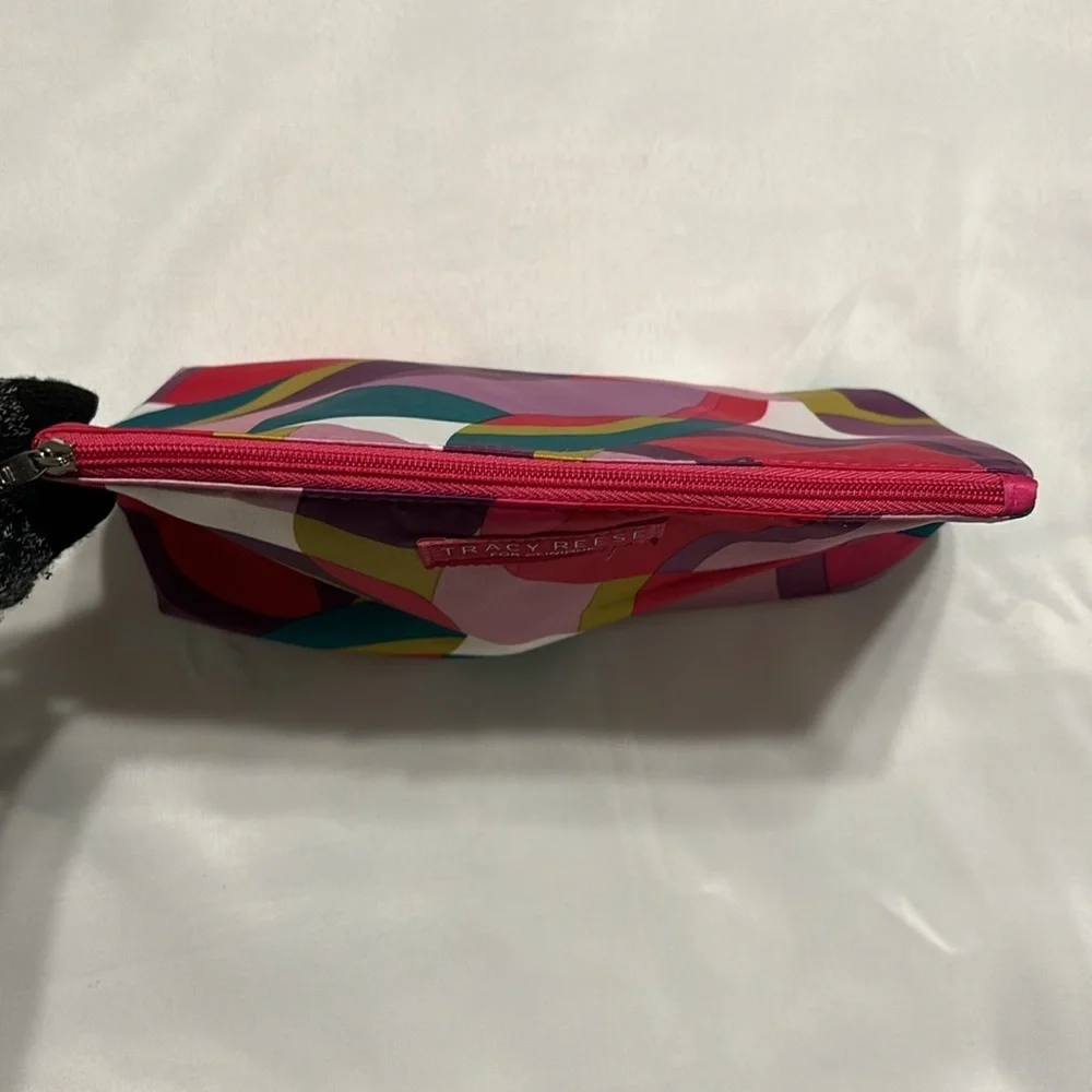 Clinique Tracy Reese Cosmetic Bag Bold Colorful Circles Design Multicolor W OS